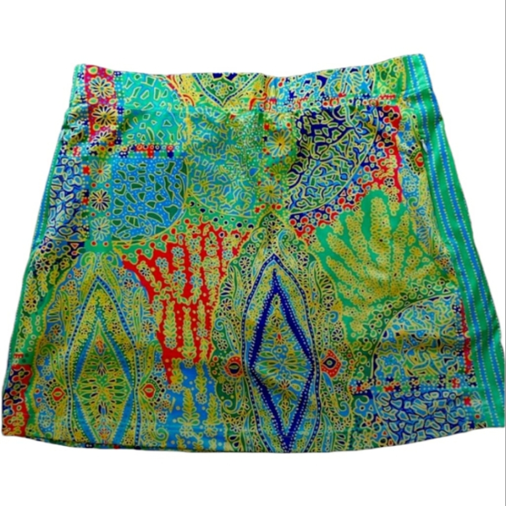 Gretchen Scott Skort XL Colorful Abstract Golf Pickelball Tennis Outdoor Athleti